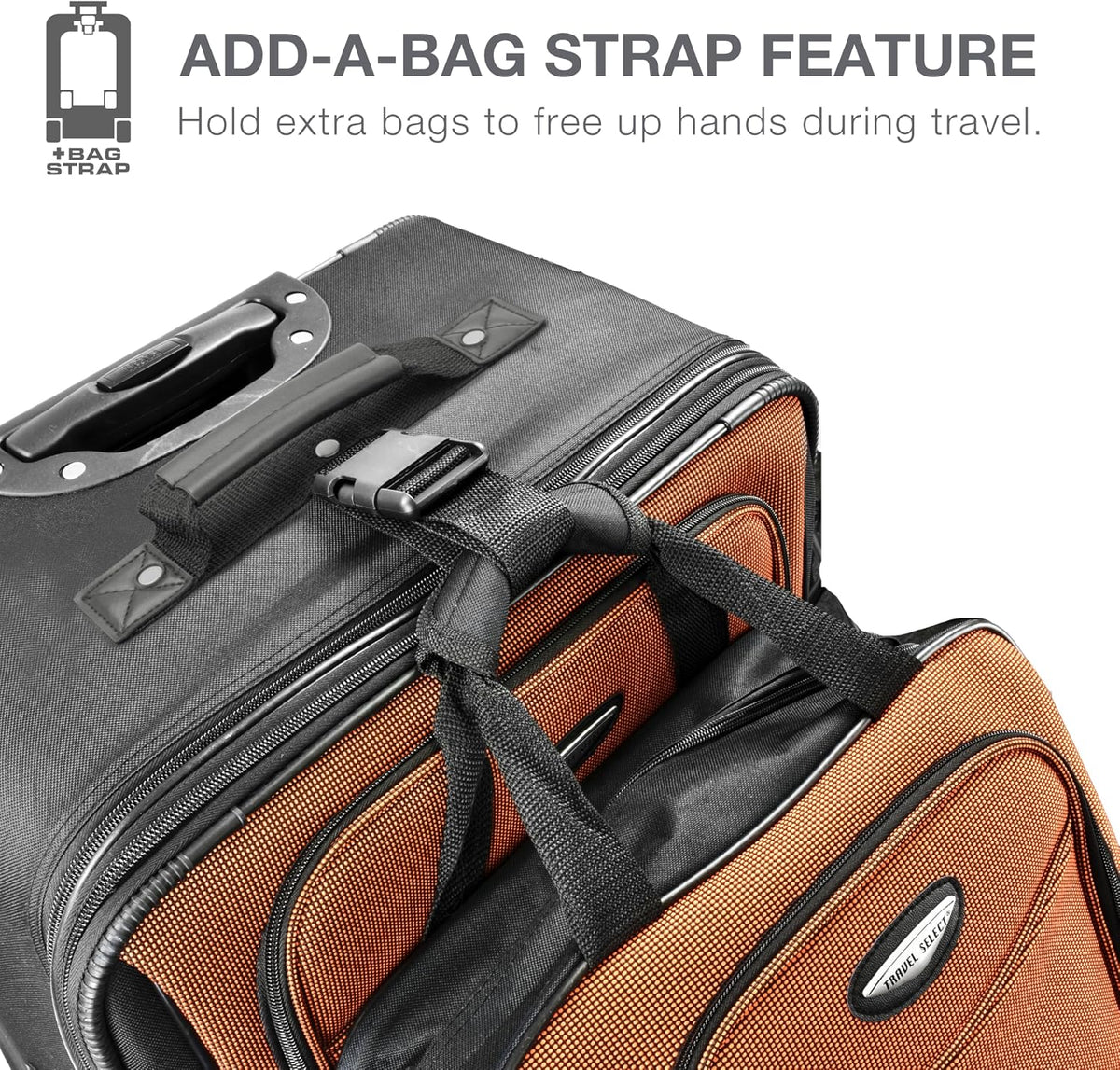 Amsterdam Softside Expandable Luggage with Rolling Wheels, Gray, 2-Piece Set (15/21)