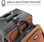 Amsterdam Softside Expandable Luggage with Rolling Wheels, Gray, 2-Piece Set (15/21)