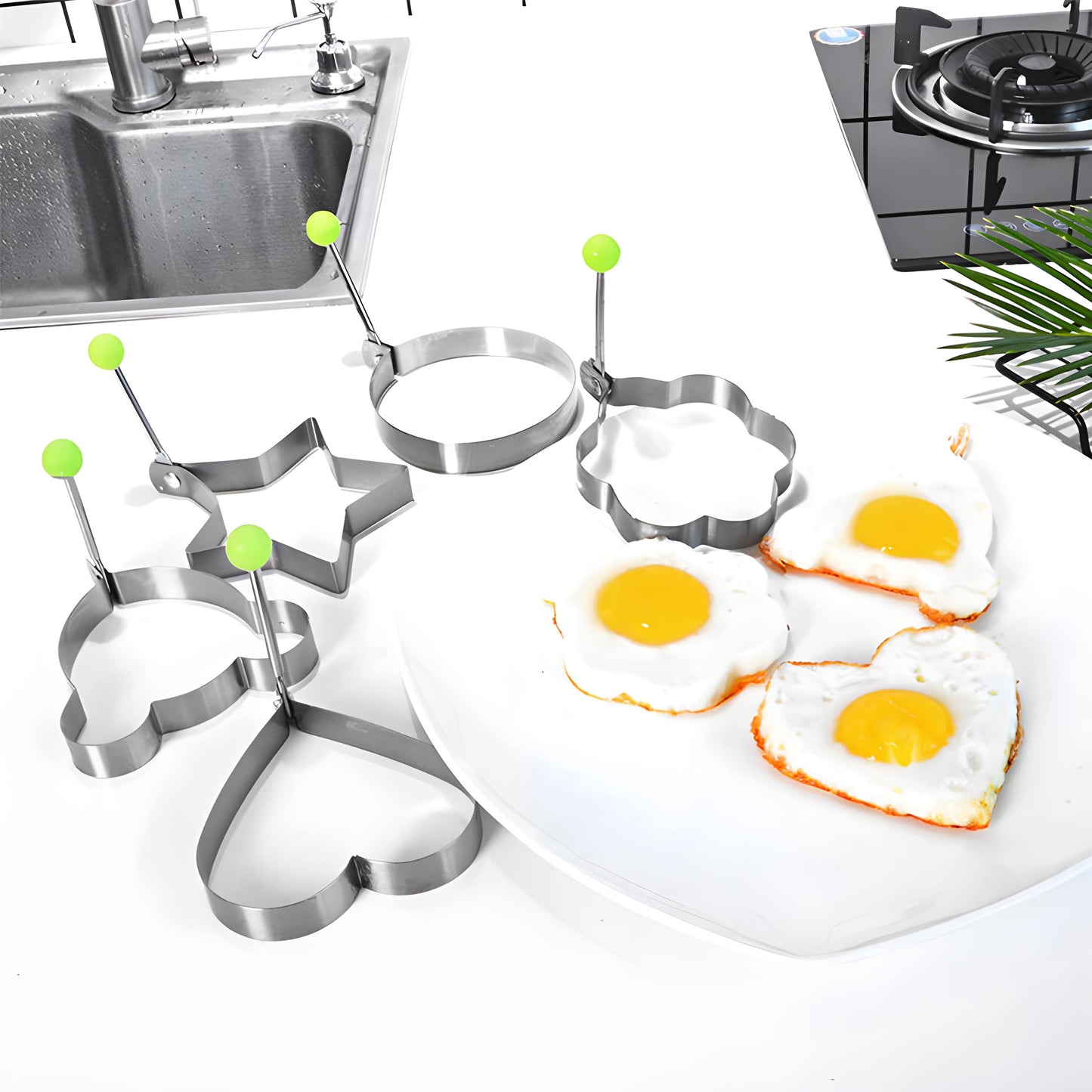 CreativeCook™ - Moldes para freír de acero inoxidable