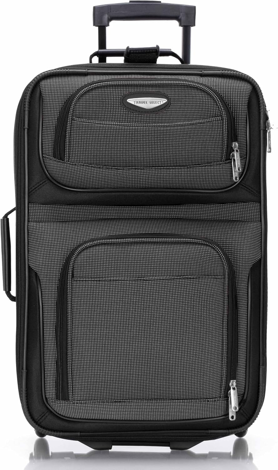Amsterdam Softside Expandable Luggage with Rolling Wheels, Gray, 2-Piece Set (15/21)