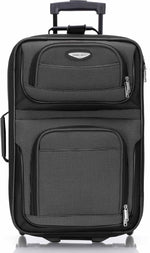 Amsterdam Softside Expandable Luggage with Rolling Wheels, Gray, 2-Piece Set (15/21)