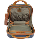 Gatsby Vintage Style 2-Piece Hardside Carry-On Retro Train Case Spinner Luggage Set - Navy