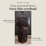 Duffle Suitcase - Carry-On Size - Pebble Leather, Chocolate