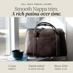Duffle Suitcase - Carry-On Size - Pebble Leather, Chocolate