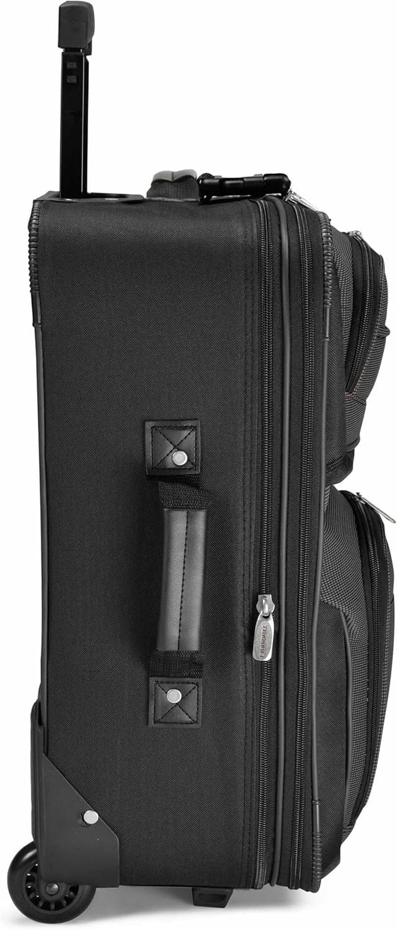 Amsterdam Softside Expandable Luggage with Rolling Wheels, Gray, 2-Piece Set (15/21)