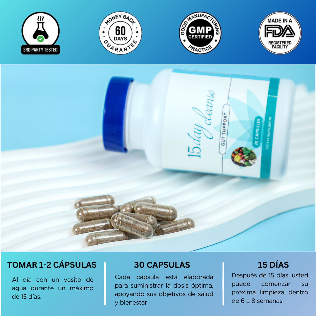 15 Day Cleanse - Apoyo Intestinal y Del Colon