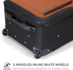 Amsterdam Softside Expandable Luggage with Rolling Wheels, Gray, 2-Piece Set (15/21)
