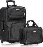 Amsterdam Softside Expandable Luggage with Rolling Wheels, Gray, 2-Piece Set (15/21)