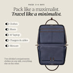 Duffle Suitcase - Carry-On Size - Pebble Leather, Chocolate