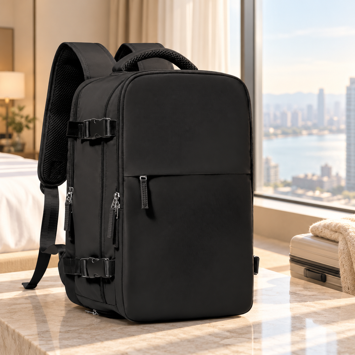 Compression Travel Backpack — styled product view