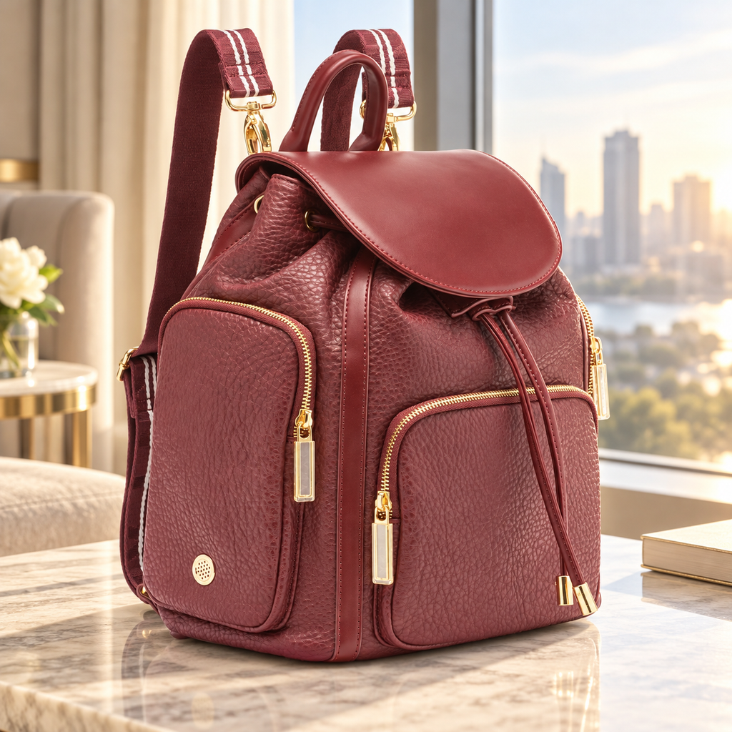 Wine Travel Backpack — styled product view