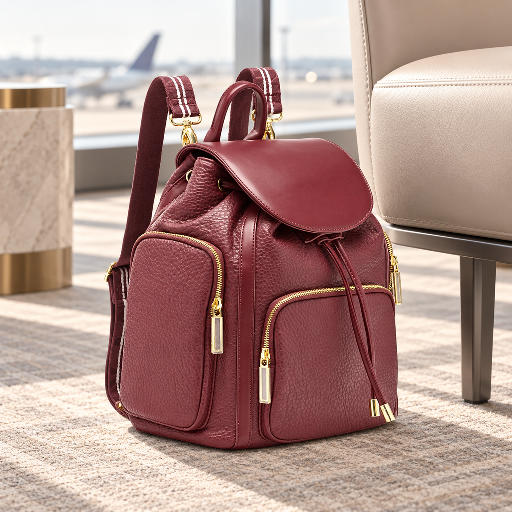 Wine Travel Backpack — styled product view