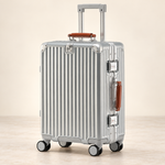 Zipperless Frame Carry-On — Silver — studio